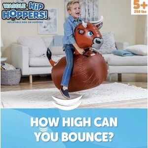 Hip Hopper Bull Bouncer Hopper Inflatable Hopping Animal Bouncer 250lb. Limit